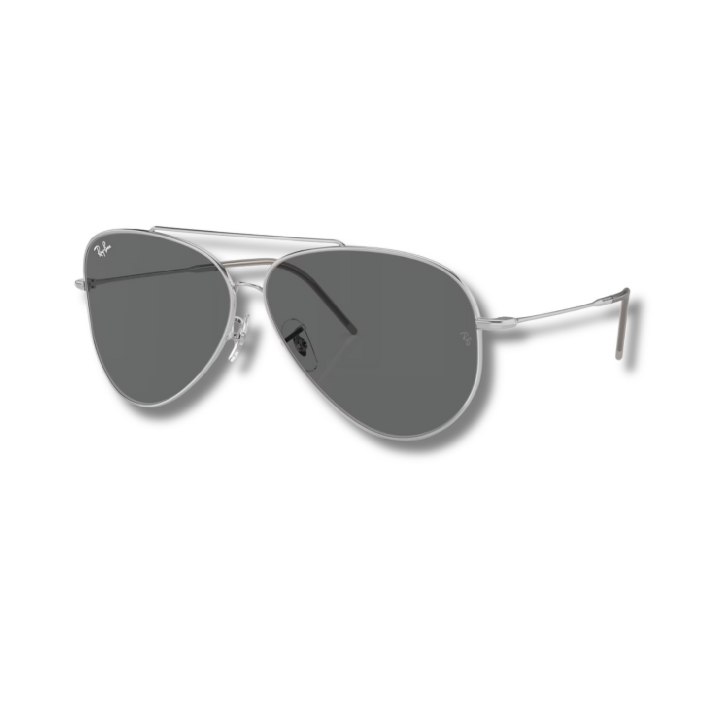 Ray Ban Aviator Reverse Silver