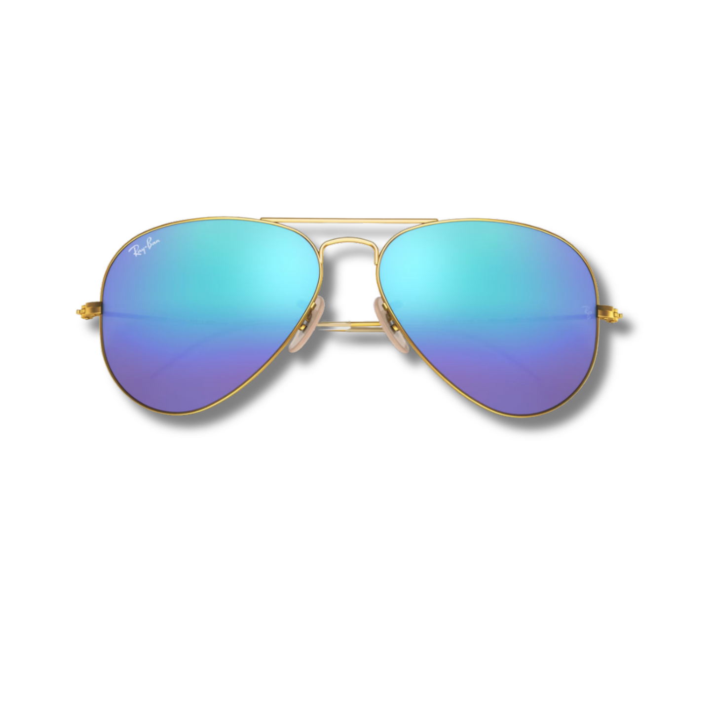 Ray Ban Aviator Flash Lenses Blue - Gold