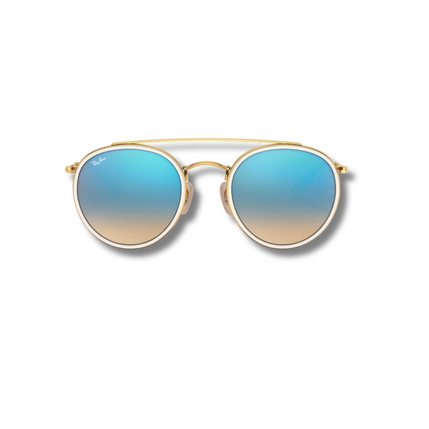 Ray Ban Round Double Bridge Flash Blue