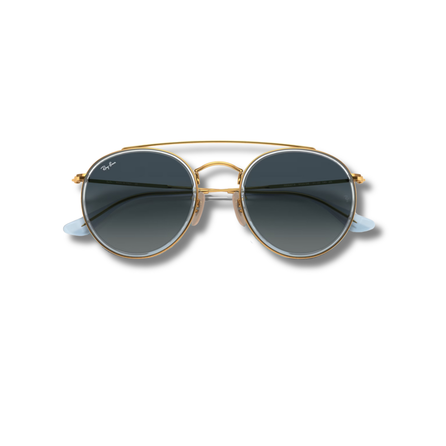 Ray Ban Round Double Bridge Light blue