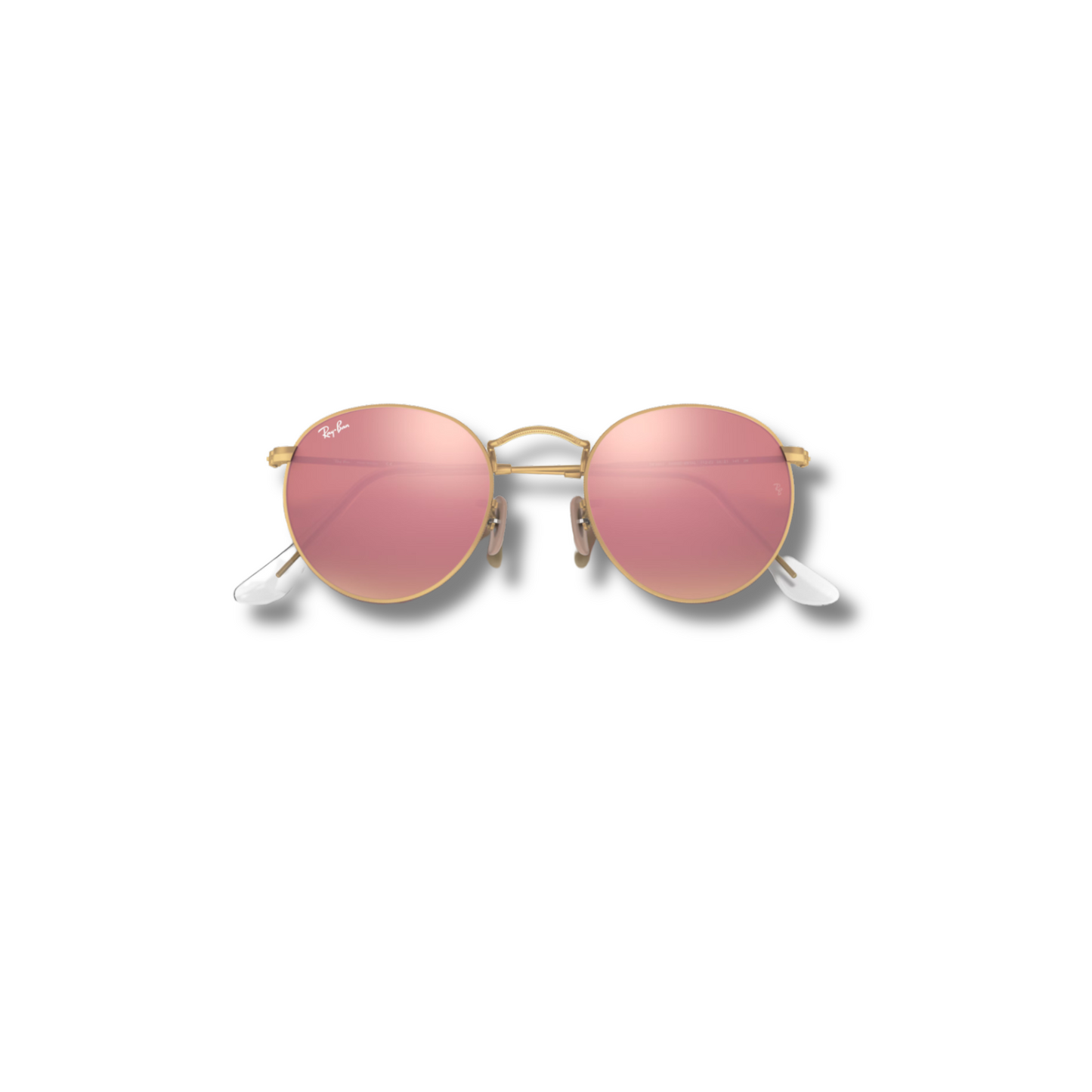 Ray Ban Round Flash Lenses Rose