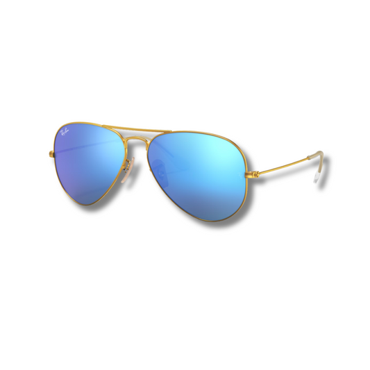 Ray Ban Aviator Flash Lenses Blue - Gold