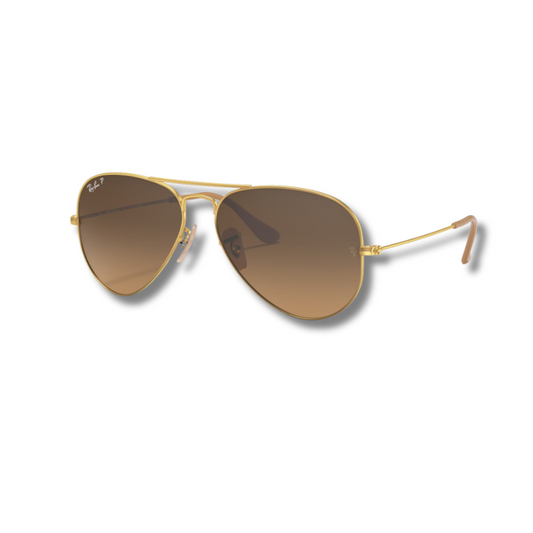 Ray Ban Aviator Gradient Brown - Gold