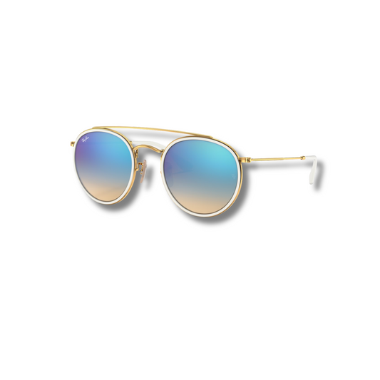Ray Ban Round Double Bridge Flash Blue