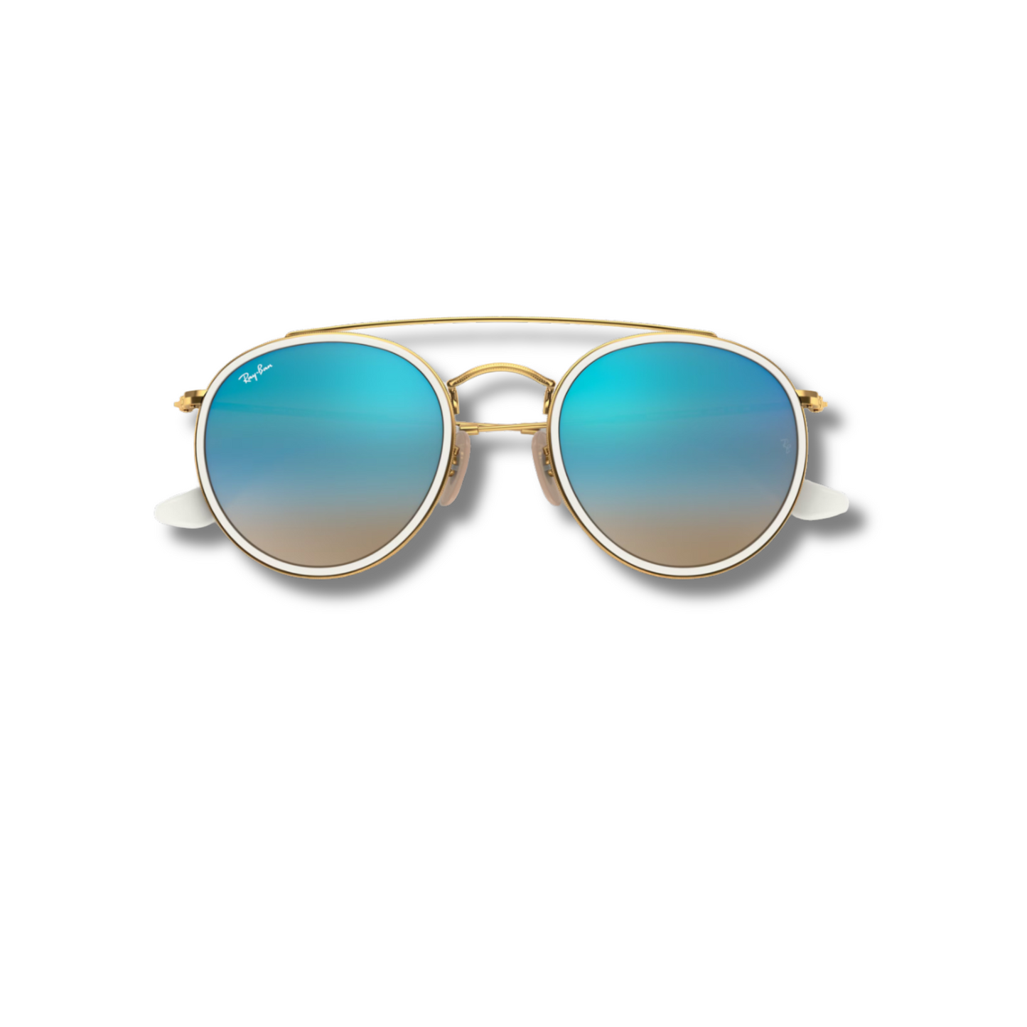 Ray Ban Round Double Bridge Flash Blue
